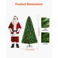 thumbnail image 2 of VEVOR Christmas Tree, 6ft Artificial Xmas Tree, Full Holiday Decor Trees with 1250 Branch Tips & Sturdy Metal Base for Home Party Office Decoration, 2 of 9