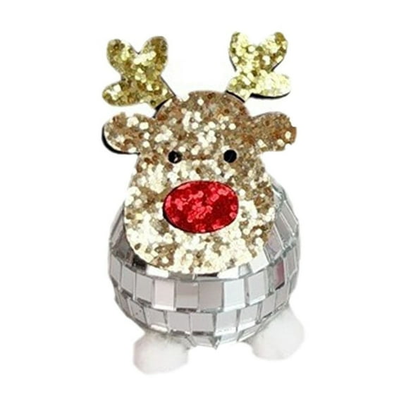 Merry Christmas Mirror Deer Ornament Light Santa Table Decoration Holiday Party Decoration
