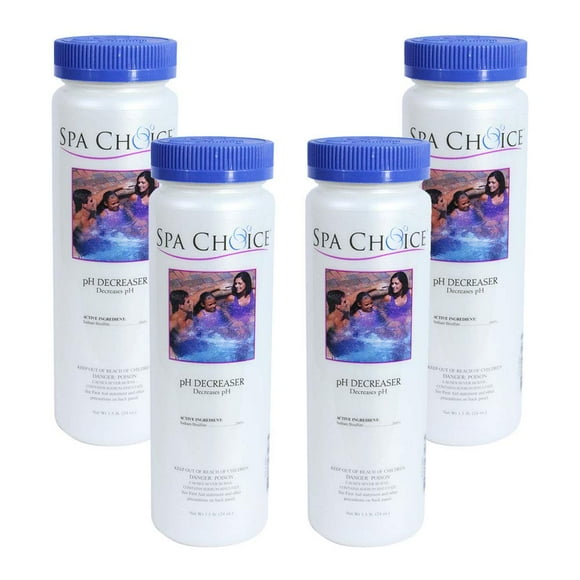SpaChoice Lot de 4 Diminuteur de pH Premium de 1,5 Livres pour Spa, Bisulfate de Sodium 100 %, Fabriqué aux É.-U.