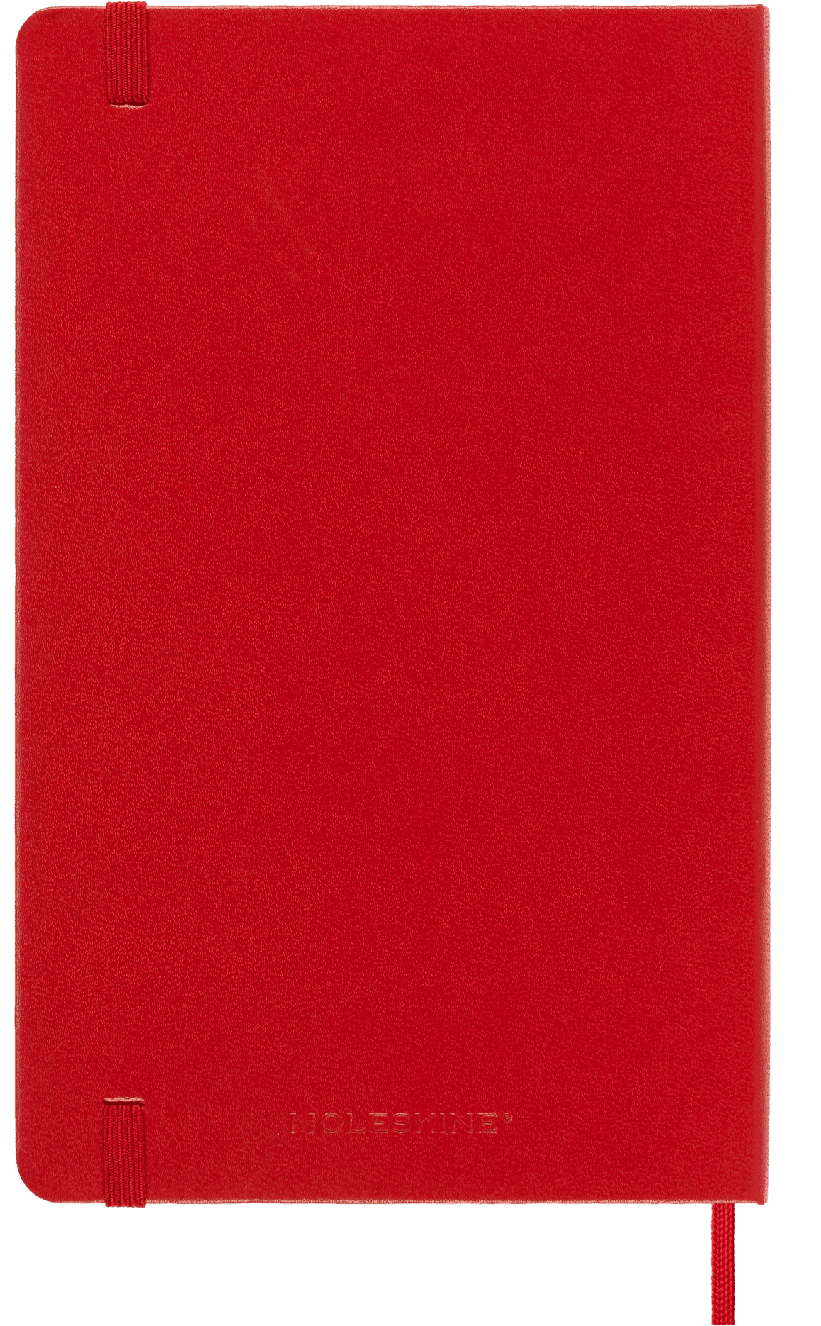 Moleskine Classic Notebook, Hard Cover, Large (5" x 8.25"), Plain, Scarlet Red