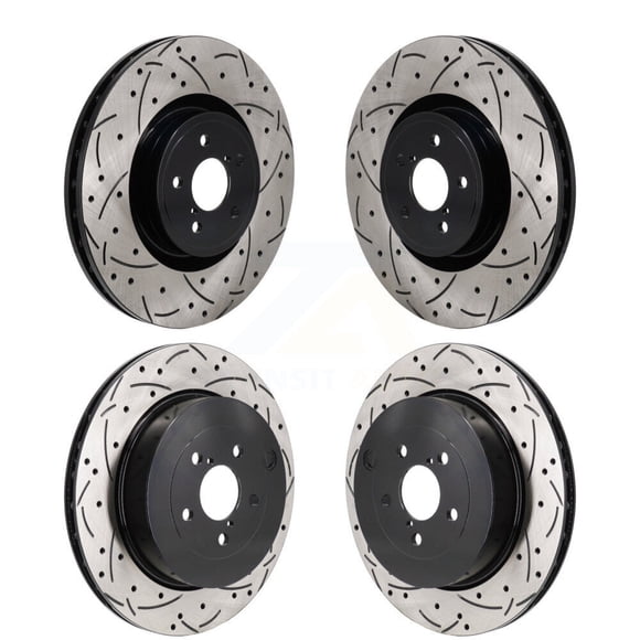 DS-One Front Rear Coated Drilled Slotted Disc Brake Rotors Kit for Car Subaru BRZ Toyota 86 with Brembo Brakes KD-100683