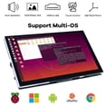 thumbnail image 3 of Hosyond Pantalla táctil LCD IPS de 7 pulgadas Raspberry Pi Monitor Pantalla 1024 × 600 Pantalla capacitiva Monitor HDMI Compatible con Raspberry Pi 5/4B/3B+, BB Negro, Windows 10 8 7, 3 of 5
