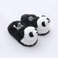 thumbnail image 1 of Pantuflas de peluche de panda 26/27 Eu, pantuflas cálidas de algodón para niños de 1 a 6 años, regalos de Navidad para niños, pantuflas de interior de piel de panda de dibujos animados, 1 of 5