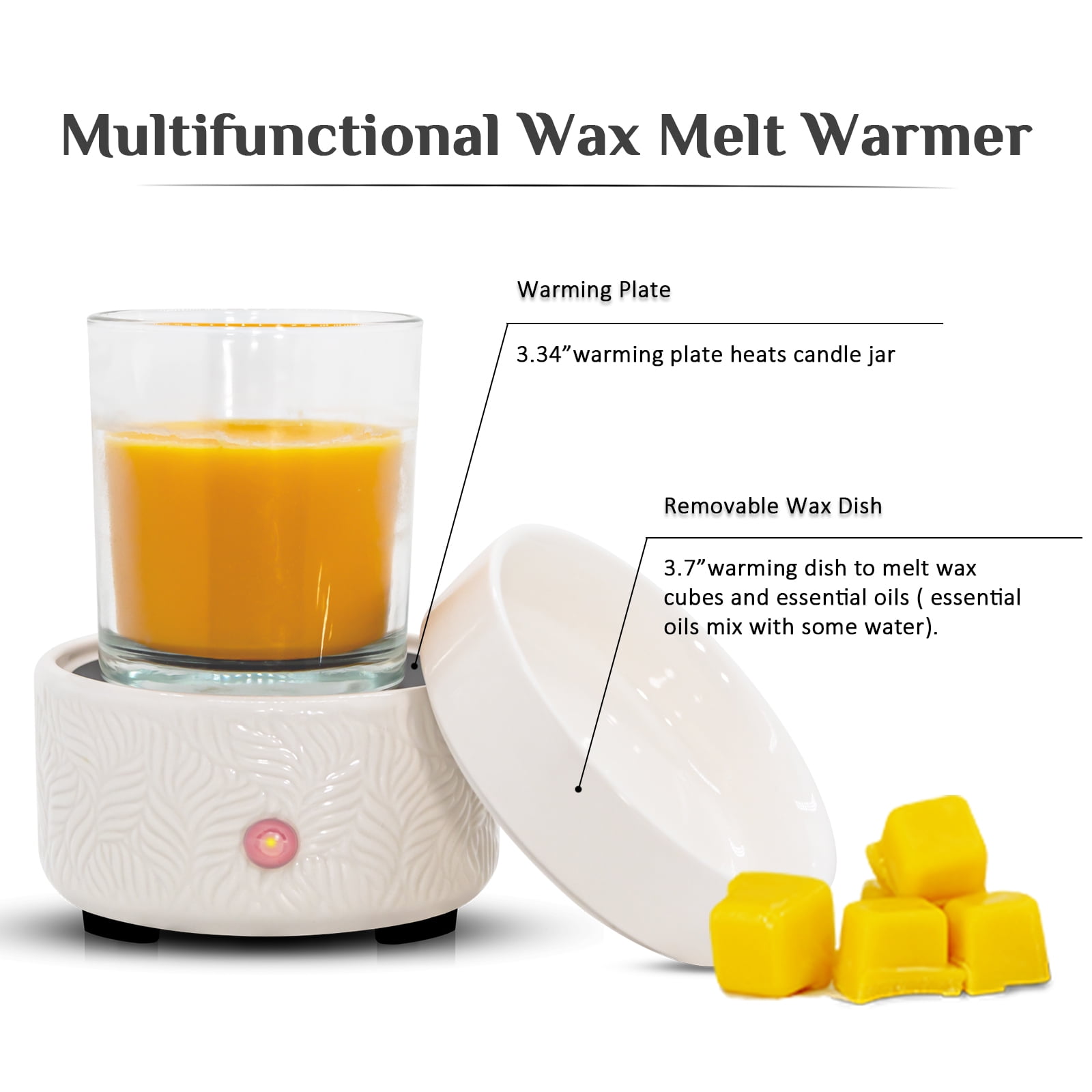 Bobolyn Wax Candle Melt Warmer Burner - 3-in-1 Ceramic Essential Oil Burner  Electric Scented Fragrance Candle Melter for Home Office Bedroom Living  Room Decor - Yahoo Shopping