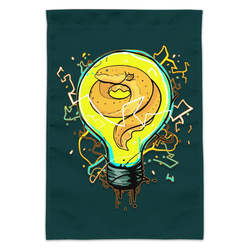 Electric Eel In Light bulb With Electricity Garden Yard Flag