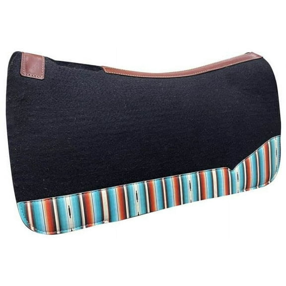Showman Serape Print Black Felt Saddle Pad