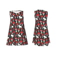 thumbnail image 7 of Daiia Red Mushrooms Print Women's Dresses 2025 Trendy Short sleeve Dresses Casual Baggy Flowy Maxi Sun Dresses, 7 of 7