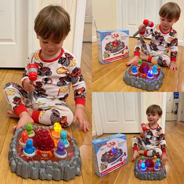 Dinosaur Whack-A-Mole Game For Toddlers 2-6 Years - 2 Player Interactive Learning Toy With Lights & Sounds