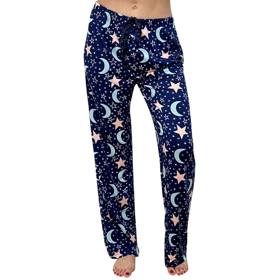 Just Love Women's Pajama Pants 7019-NVY-XS (Navy - Soft Sky, Small)