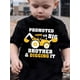 thumbnail image 1 of Camiseta de algodón de manga corta con estampado de dibujos animados "Ascendido a Gran Hermano y Excavando", para niños y niñas, con diseño de excavadora amarilla y temática de construcción., 1 of 6