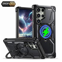Ancove for Samsung Galaxy S23 Ultra Armor Case,Magnetic Ring Holder Stand [Compatible with Mag Safe] Military Grade Heavy-Duty Shockproof Protective Phone Case Cover for Galaxy S23 Ultra,Black