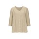 thumbnail image 5 of Craaazy Women Casual V Neck Blouse, Solid Color 3/4 Sleeve Button Down Shirt, Loose Fit Comfy Cotton Linen Top for Daily Wear Gifts, 5 of 6