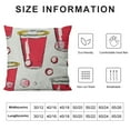 thumbnail image 6 of Nawypu  Decorative Square Throw Pillow Case Cushion Cover, Beer Pong Red Pattern,  for Couch Sofa Bedroom Chair Home Decor 2pc, 6 of 6