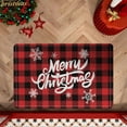 thumbnail image 5 of YingTaiLi Merry Christmas Rug Red Buffalo Plaid Kitchen Rug,16x24 Inch for Christmas Decor,Entrance Winter Christmas Decorative Doormat Anti-Slip Rubber Backed Outdoor Indoor Low Profile Floor Mat, 5 of 6