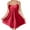 Red, variant on Wdfiry Nightgowns for Women Comfortable Homewear Silk Satin Spaghetti Strap Nightshirt Solid Color Plus Size Sleeveless Tie Short Nightdress