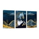 thumbnail image 1 of Cuadro Decorativo Tríptico Vertical Caballo de Oro Canvas Revolution  Set De 3 Cuadros 25x38 cm, 1 of 5