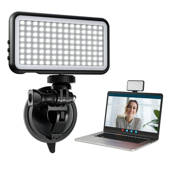 Video Conference Lighting Kit, Vssoplor Laptop Bicolor LED Light with Suction Cup for Remote Working, Video Conference