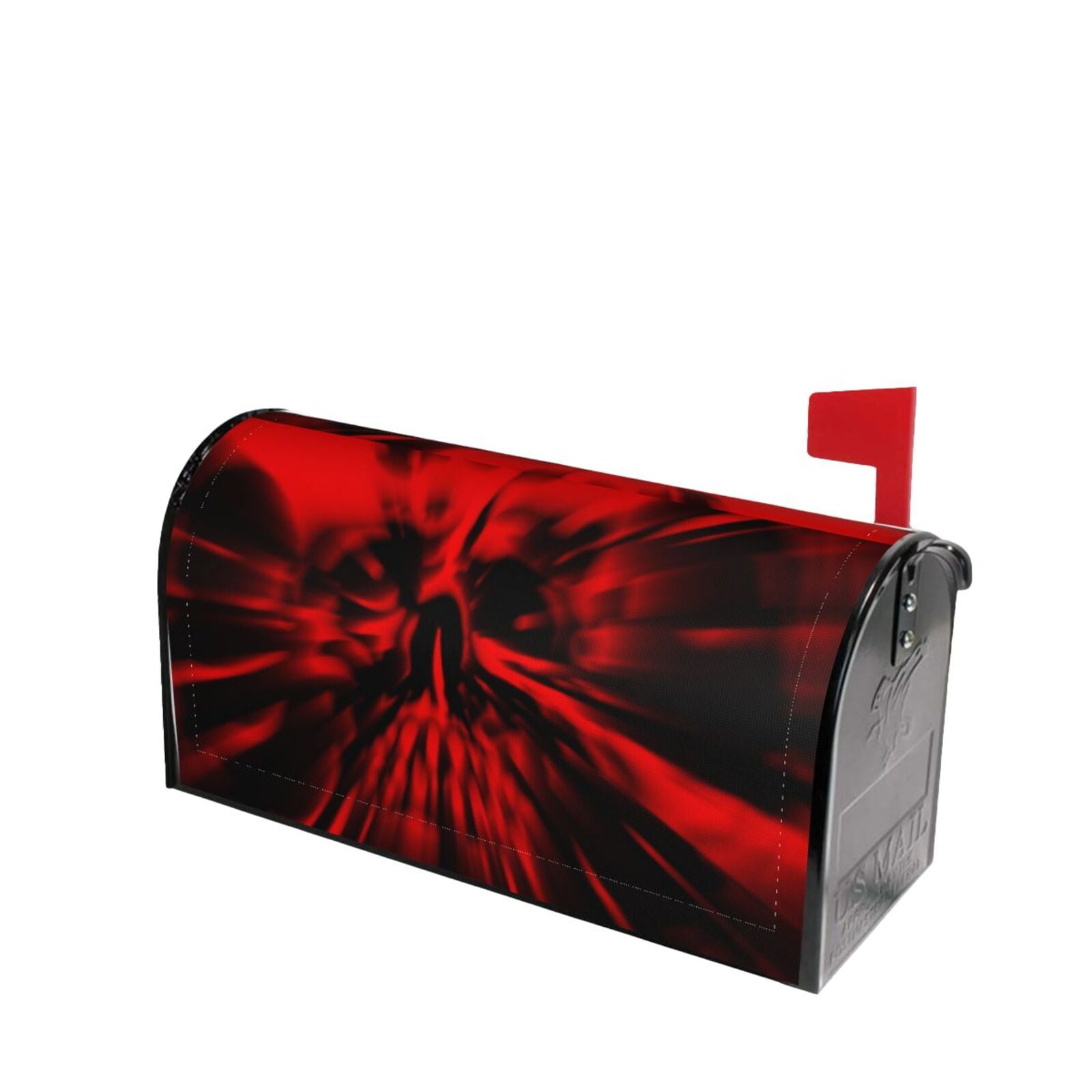 Picia The Red Head Skull Magnetic Mailbox Cover Standard Size-21x18 in