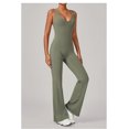 thumbnail image 3 of SKQIT Flare Workout Jumpsuits for Women One Piece Sleeveless Scrunch Butt Lifting Gym Bodysuit Sexy Backless Yoga Outfits, 3 of 7