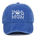 thumbnail image 2 of GDREDA Womens Sun Hat Dog Mom Embroidered Washed Baseball Cap Outdoor Adjustable Sun Hat For Women，Dark Blue, 2 of 3