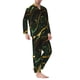 thumbnail image 2 of Balery Green Marble Pijama para Hombre de Dos Piezas con Manga Larga, Conjunto de Dormir y Descanso Suave con Bolsillos-Large, 2 of 7