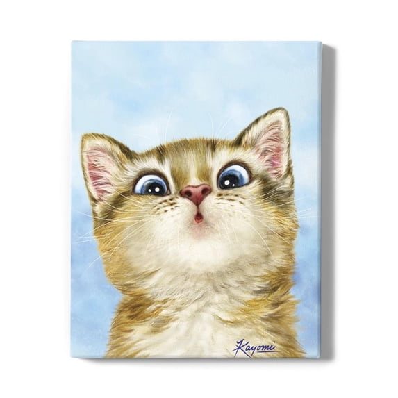 Funny Kittens Wrapped Canvas -Kayomi Harai Designs,