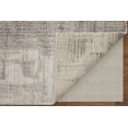 thumbnail image 4 of Feizy Eastfield Modern Abstract, Gray/Ivory, 1'6" x 1'6" Swatch Sheen Handmade Casual Distressed Design Carpet for Living Dining Bed Room, 4 of 8