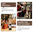 thumbnail image 4 of Beige 2Pack Jute Rectangular Wine Bottle Bag For Gifting Occasions And Carrying Wine Bottles, 4 of 5