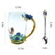 thumbnail image 2 of Dos tazas de cristal sin plomo hechas a mano con forma de mariposa y rosa azul, elegantes, no tóxicas, versátiles para bebidas multiusos, juego de regalo ideal para ocasiones memorables, 2 of 8
