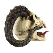 PTC 10.5 Inch Evil Ram Horned Skull with Tongue Out Figurine Statue