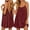 Brick Red, variant on Backless Cami Dress for Women Linen Short Mini Open Back Dress Sleeveless Cami Lounge Dress Above Knee House Dress