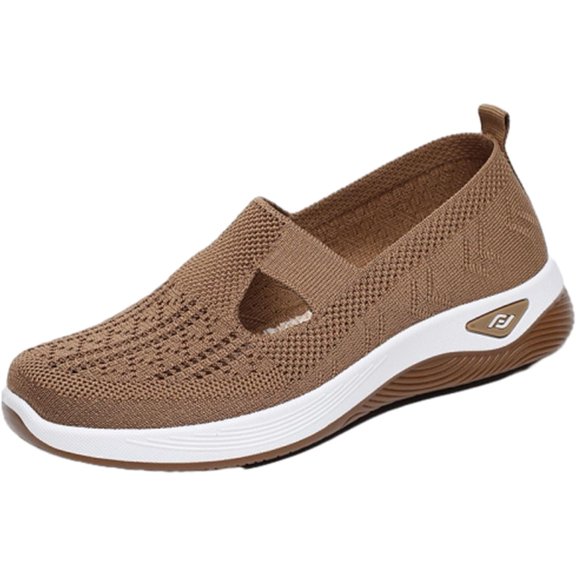 Enjerr Orthopedic Shoes Womens, Comfortable Breathable Knitted Sneakers, Slip On Orthopedic Walking Shoes
