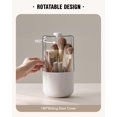 thumbnail image 2 of Soporte para brochas de maquillaje EACHY, giratorio 360° con tapa impermeable, 2 of 9