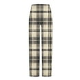 thumbnail image 4 of Ftwytp Men's Plaid Pyjama Bottoms Straight Fit Lounge Check Nightwear Trousers Elasticated Waist Drawstring Comfy Pajama Sleep Pants with Pockets, 4 of 5