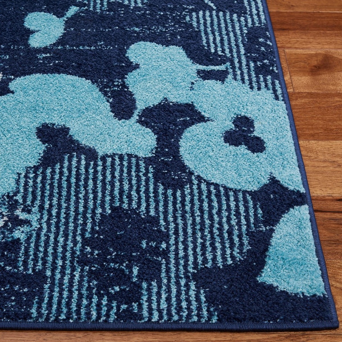 SAFAVIEH Adirondack Hortense Floral Area Rug, Navy/Aqua, 6' x 9'
