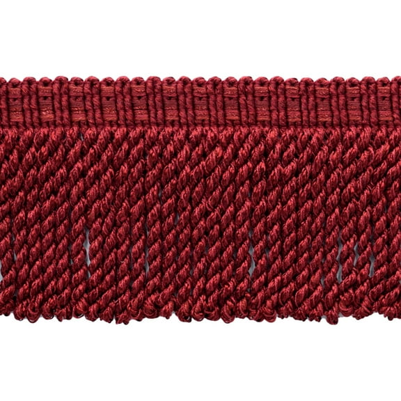 3" (7.5cm) Veranda Collection Fancy Knitted Bullion Fringe Trim # BFV3,, Brick Red #VNT22 (Dark Rust) Sold By The Yard (36"/3 ft/0.9m)
