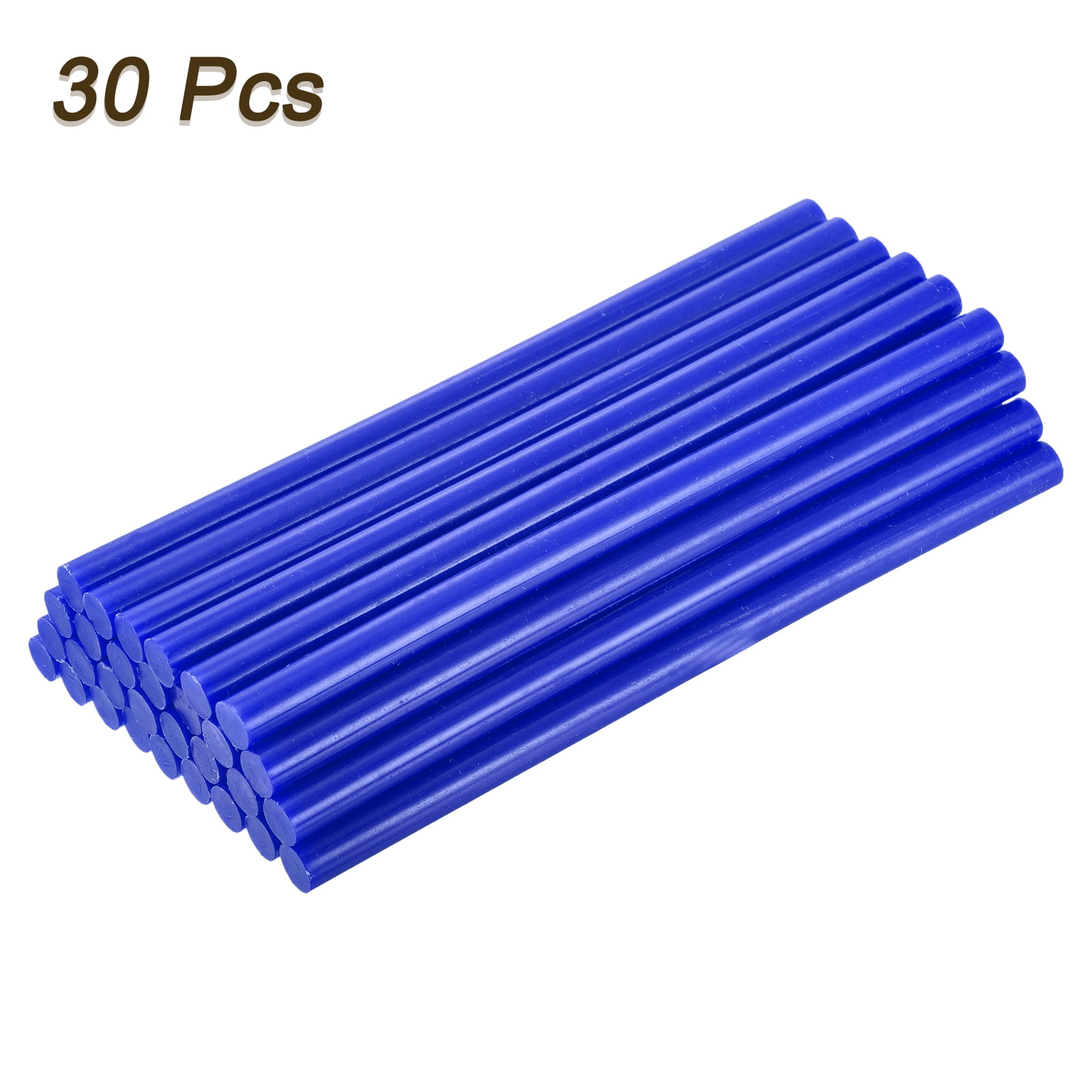 Uxcell EVA Mini Hot Glue Sticks High Sticky Hot Glue Sticks for Glue Gun 0.43 inch x 8 inch Bright Blue 30 Pcs