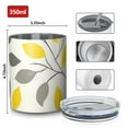 thumbnail image 4 of 12oz Coffee Tumblers Yellow and Gray Leaves Modern Art Stainless Steel Vacuum Insulated Travel Tumbler Coffee Cups Mug with Lid and Straw with Cleaning Brush for Cold & Hot Drinks, 4 of 5