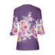 thumbnail image 3 of Camisetas con Cuello en V Mujeres Moda Impresa 3/4 Mangas Blusa, Top Cómodo Casual para el Hogar Y Diario, 3 of 5