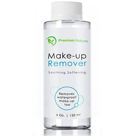 Makeup Remover, All Natural Oil Free Facial Cleanser, Gentle Wash for Eyes Lips & Waterproof Mascara, Moisturize Hydrate Purify & Soothe Skin, Remove Impurities Oils & Dirt, 4 oz By Premium (Best Oil To Remove Eye Makeup)