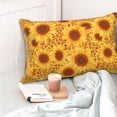 thumbnail image 4 of Kdxio Cotton Pillow Cases 14"x20" Pillowcases,Soft and Breathable Bedroom Pillow Cases-Vintage Leopard Print Sunflower-No Pillow Core, 4 of 5