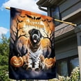 thumbnail image 3 of Mummy Newfoundland Happy Halloween with Pumpkins Bats Spooky Fun House Flag 28x40in Double Sided Newfie Dog Lover Gifts Outdoor Decor - 00019, 3 of 5