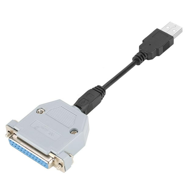 Tebru 1 PC 10cm USB Cable + 25 Pin USB to Parallel Adapter Converter
