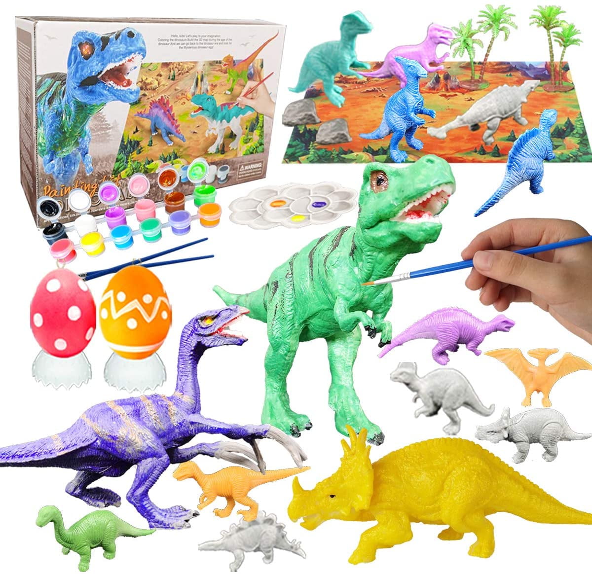EASY Dinosaurs KIDS DIY Paint-By-Number Craft Set – seedsthedaystore