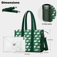thumbnail image 5 of Teacher Tote Bag,Green Dinosaurs Pattern Teacher Utility Tote Bag,Large Work Tote Bags for Women with Multiple Pockets,Top Zipper Closure,13.8x10.6x6.7 Inch, 5 of 5