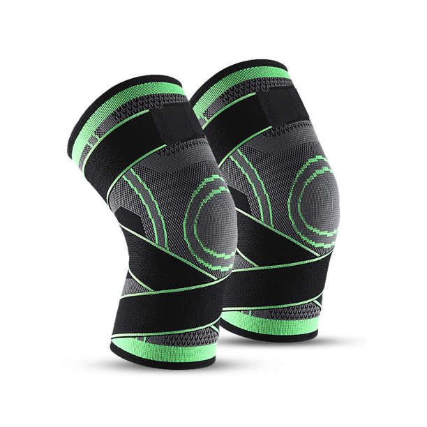 Compression Kneepads Patella Protector Sports Safety Guard Elastic Knee Brace Support Bandage for Basketball Volleyball Running1 piece greenXL He Qiyong unisex