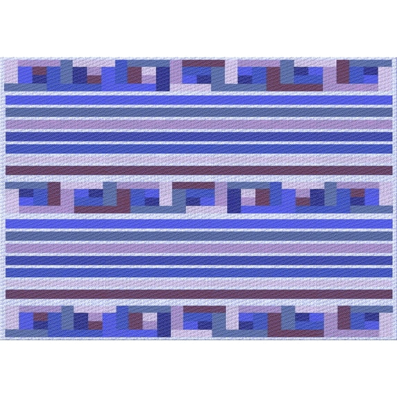 Ahgly Company Indoor Rectangle Patterned Blue Angel Blue Area Rugs, 5' x 8'
