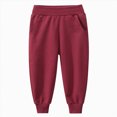 thumbnail image 2 of NOLDARES Boys' Baggy Sweatpants Straight Leg Open Bottom Casual Pants Elastic Waist Athletic Joggers Sweat Pants with Pockets(W128-Khaki), 2 of 7