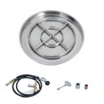 thumbnail image 2 of Kojooin Round Drop-In Fire Pit Pan, Stainless Steel Propane and Natural Gas Insert with Spark Ignition Kit, 2 of 7