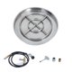 thumbnail image 1 of Yeshouse bandeja redonda empotrable para fogata, acero inoxidable, compatible con propano y gas natural, kit de encendido por chispa, 48,000 BTU, ideal chimeneas interiores y exteriores, 1 of 7